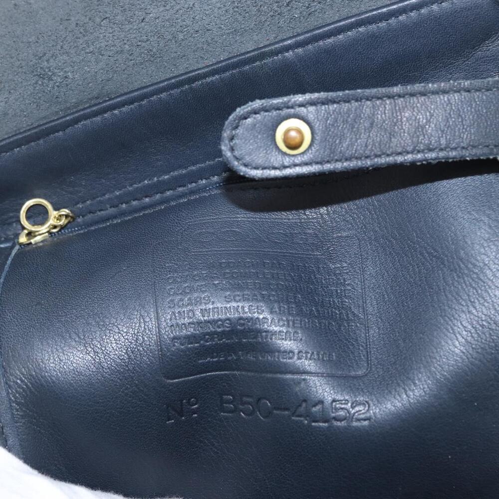 Coach Backpack Leather Navy Gold Auth am9839 - Picture 12 of 16